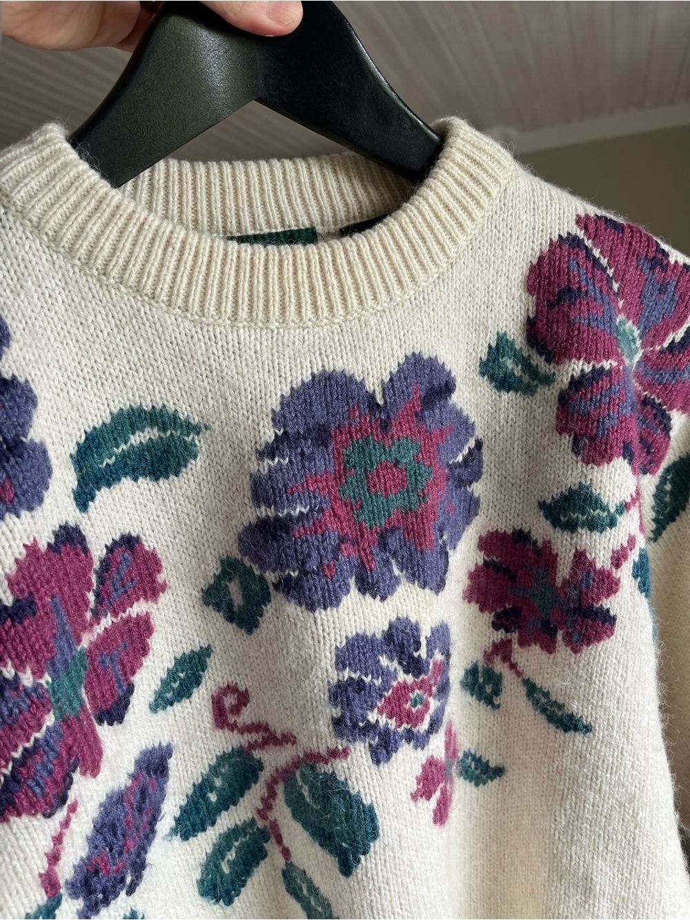 Vintage wool and cotton blend sweater Small